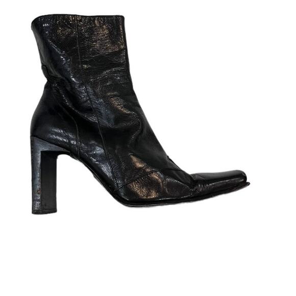 Vintage Equipe Italian Leather Square Toe Boots 3" Heel Size 36 Matrix Old Money - Picture 2 of 11